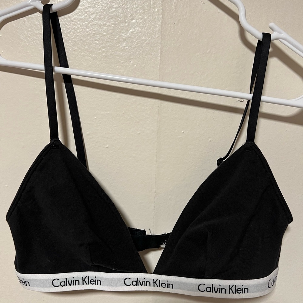 Calvin Klein Plunge Logo Bra